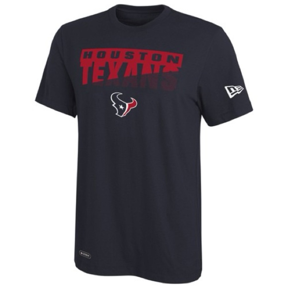 New Era Navy and White Houston Texans Logo Tee